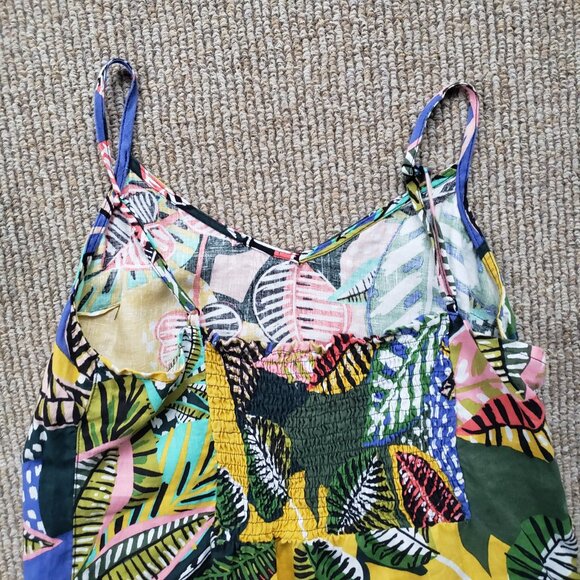 Cynthia Rowley Tropical Print Linen Dress Size 14 - Picture 5 of 10